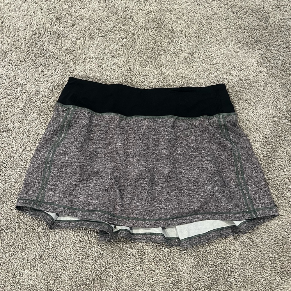 Grey Lululemon Pace Rival Mid Rise Skirt